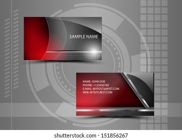 Vector abstract creative business cards (set template) 