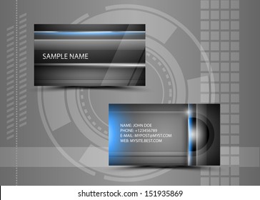 Vector abstract creative business cards (set template) 