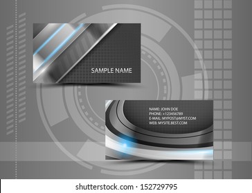 Vector abstract creative business cards (set template) 