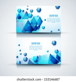 Vector abstract creative business cards (set template)