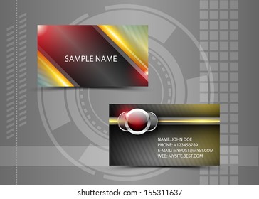 Vector abstract creative business cards (set template) 