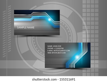 Vector abstract creative business cards (set template) 