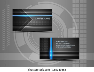 Vector abstract creative business cards (set template)