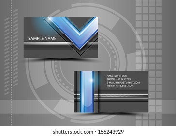 Vector abstract creative business cards (set template) 