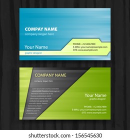 Vector abstract creative business cards (set template)