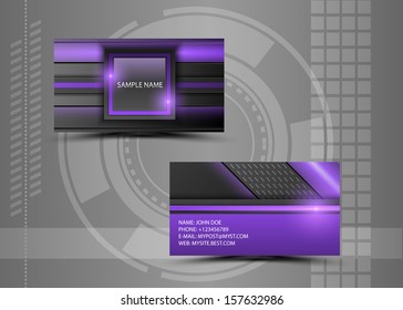 Vector abstract creative business cards (set template) 