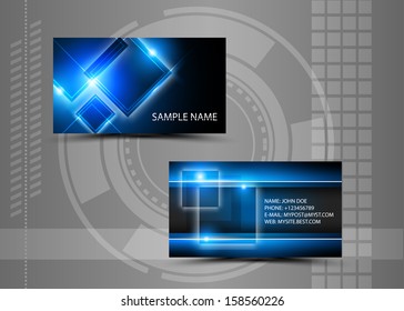 Vector abstract creative business cards (set template) 
