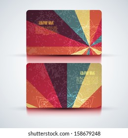 Vector abstract creative business cards (set template)