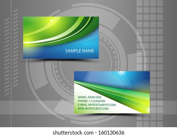 Vector abstract creative business cards (set template) 