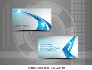 Vector abstract creative business cards (set template) 