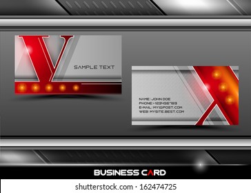 Vector abstract creative business cards (set template) 