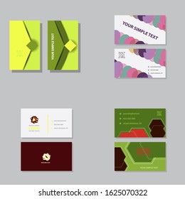 Vector abstract creative business cards