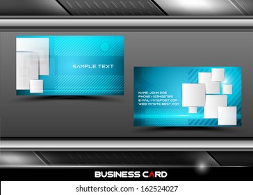 Vector abstract creative business cards (set template) 