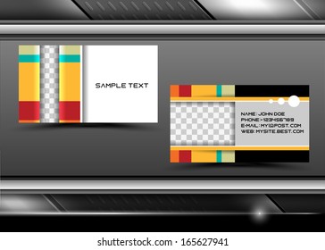 Vector abstract creative business cards (set template) 