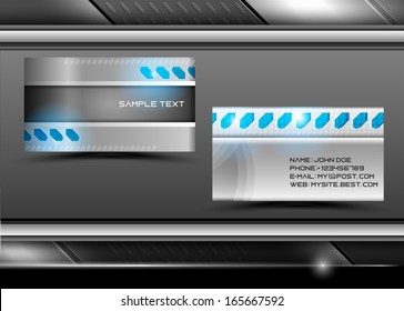 Vector abstract creative business cards (set template) 