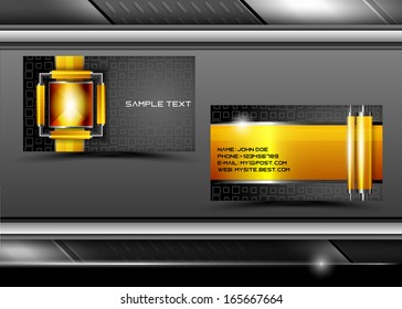 Vector abstract creative business cards (set template) 