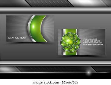 Vector abstract creative business cards (set template) 