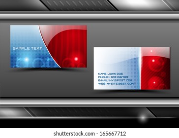 Vector abstract creative business cards (set template) 