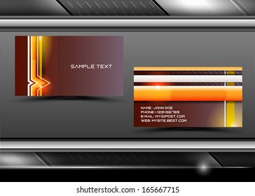 Vector abstract creative business cards (set template) 