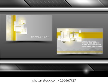 Vector abstract creative business cards (set template) 