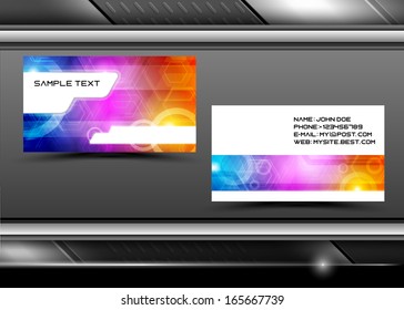 Vector abstract creative business cards (set template) 