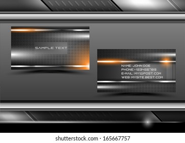 Vector abstract creative business cards (set template) 