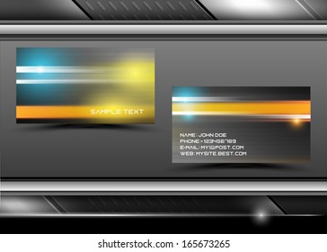 Vector abstract creative business cards (set template) 