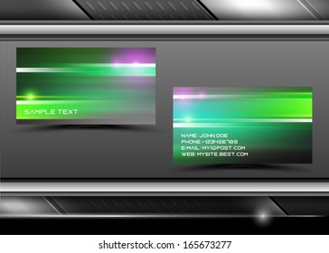 Vector abstract creative business cards (set template) 