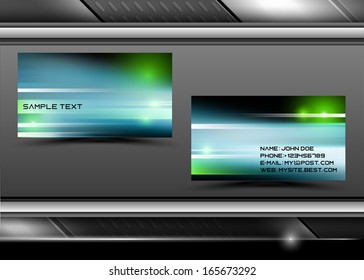 Vector abstract creative business cards (set template) 