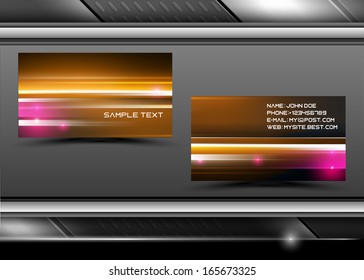 Vector abstract creative business cards (set template) 