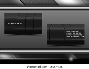 Vector abstract creative business cards (set template) 