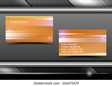 Vector abstract creative business cards (set template)