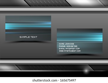 Vector abstract creative business cards (set template)
