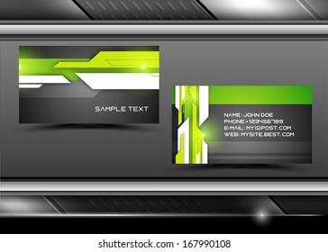 Vector abstract creative business cards (set template) 