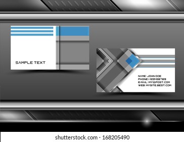 Vector abstract creative business cards (set template) 