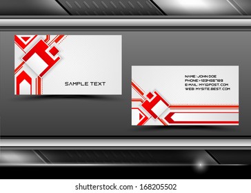 Vector abstract creative business cards (set template) 