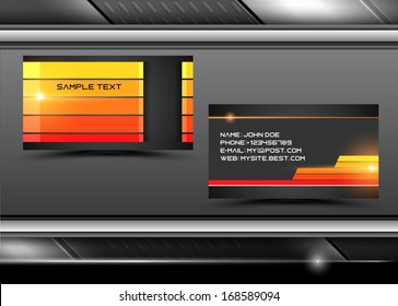 Vector abstract creative business cards (set template) 