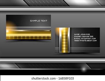 Vector abstract creative business cards (set template) 