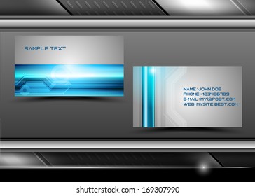 Vector abstract creative business cards (set template) 