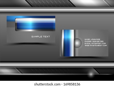 Vector abstract creative business cards (set template) 