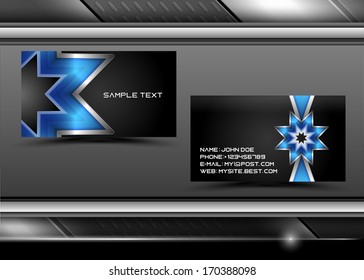 Vector abstract creative business cards (set template) 