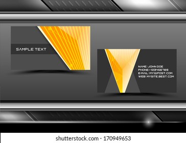 Vector abstract creative business cards (set template) 