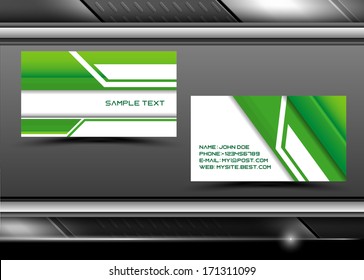 Vector abstract creative business cards (set template) 