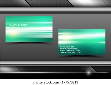 Vector abstract creative business cards (set template) 