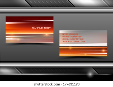 Vector abstract creative business cards (set template) 