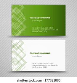 Tarjetas de visita creativas vectoriales abstractas (plantilla establecida) 