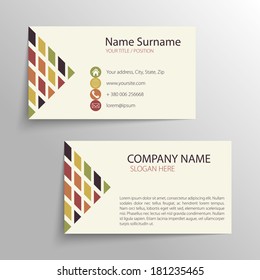 Vector abstract creative business cards (set template)