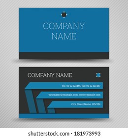 Tarjetas de visita creativas vectoriales abstractas (plantilla establecida)