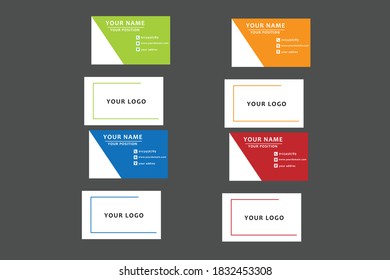 Vector abstract creative business cards (set template)

