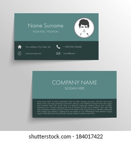 Vector abstract creative business cards (set template)